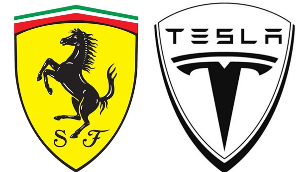 Ferrariand tesla logo 