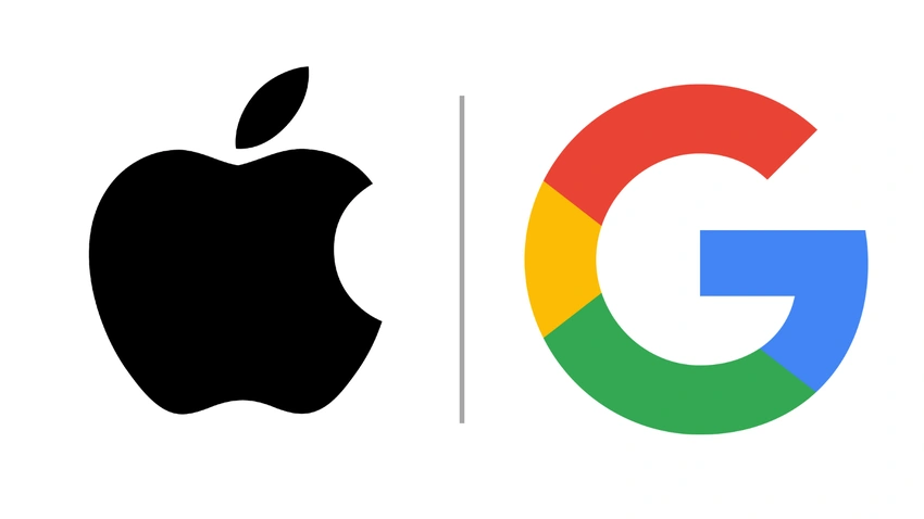 google and apple logo