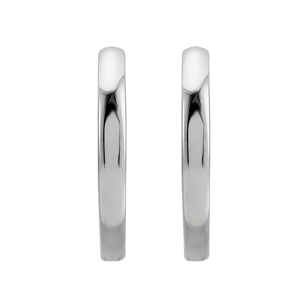 huggie earrings white gold