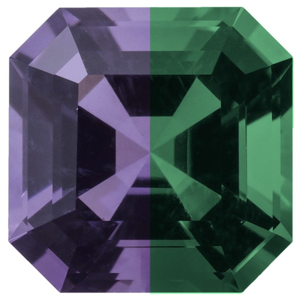 Lab Created Asscher Alexandrite