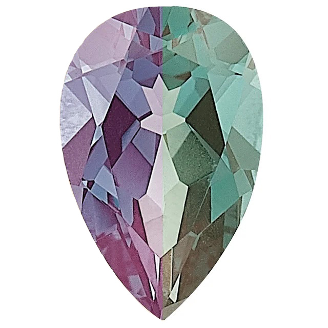 lab created pear alexandrite gemstone