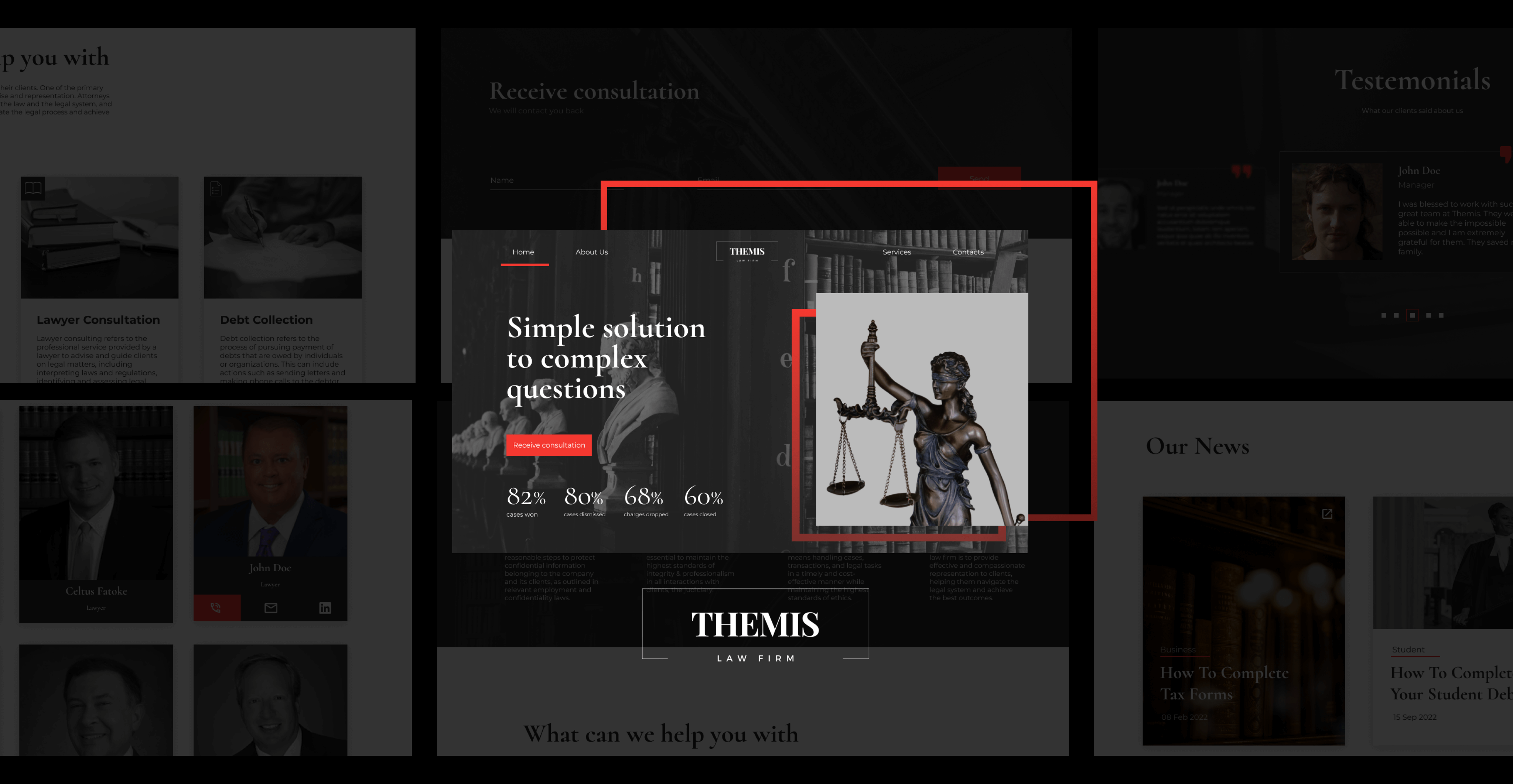 Law & Professional Services Marketing - Themis Law Firm Website.