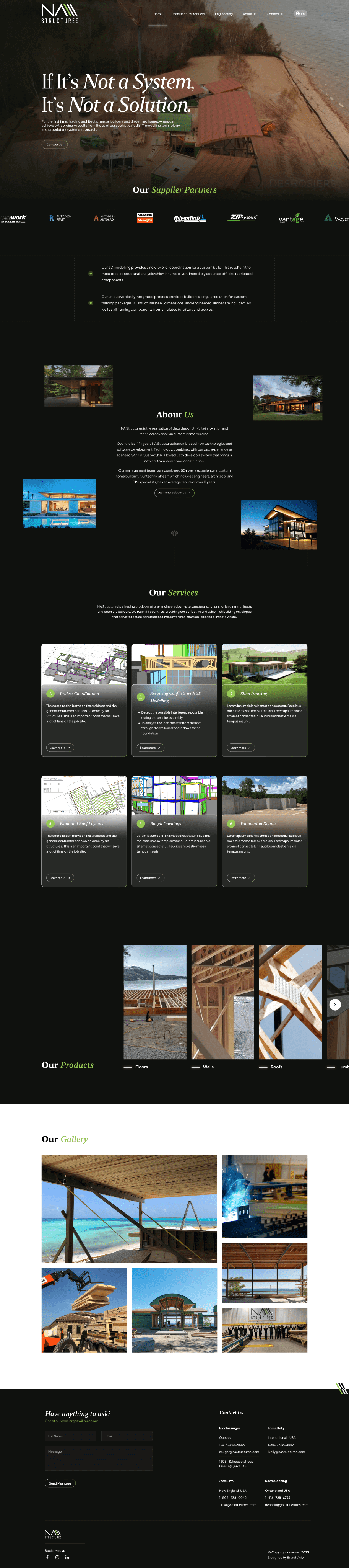 Brand Vision's Web Development for NA Structures