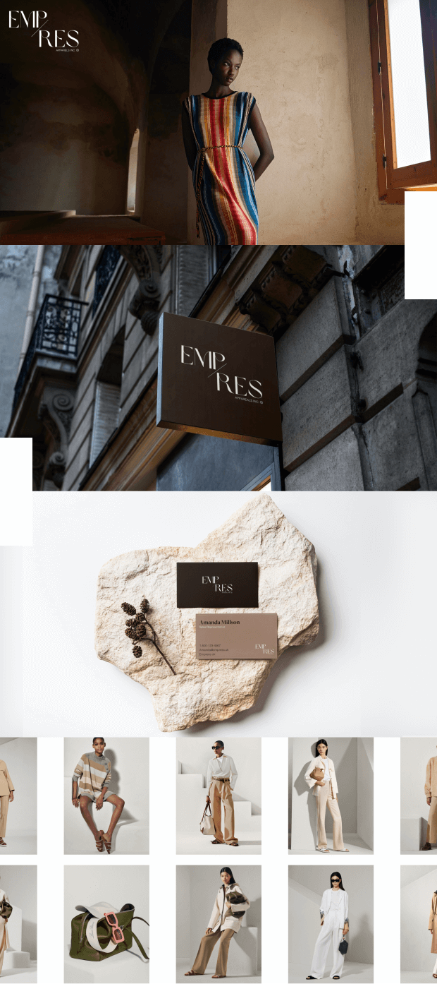 Luxury Branding for Empress Apparels by Brand Vision Marketing.